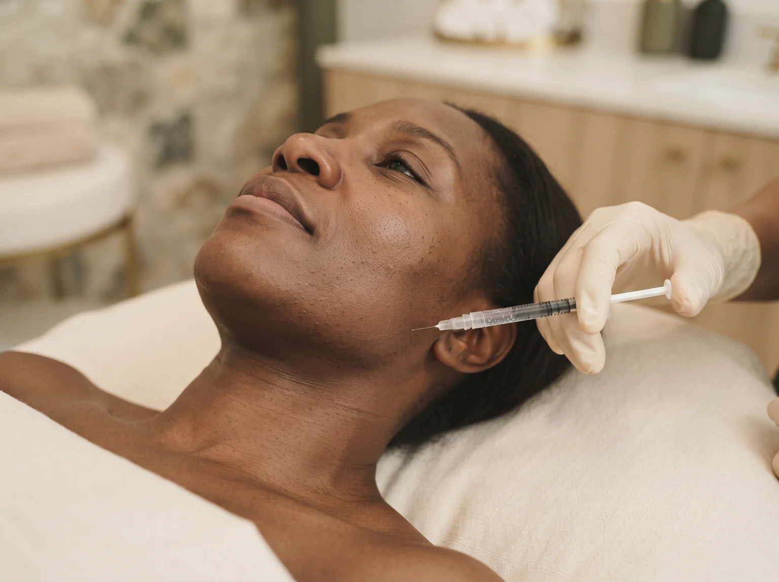 Jawline contour treatment as part of personalised aesthetics care in Marylebone